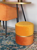 Bubbly Pouf in Gelb im Raum