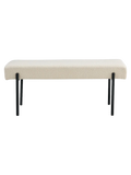 Swindon Sitzbank Sitzbank Living Nordic Bouclé, weiß