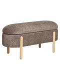 Branca Sitzbank mit Stauraum, Bouclé, braun/natur Sitzbank Living Nordic
