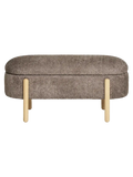 Branca Sitzbank mit Stauraum, Bouclé, braun/natur Sitzbank Living Nordic