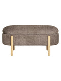 Branca Sitzbank mit Stauraum, Bouclé, braun/natur Sitzbank Living Nordic