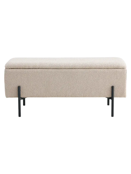 Watford Sitzbank mit Stauraum Living Nordic Bouclé, beige