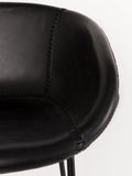 Feston Tresenhocker Kunstleder, 2er-Set in Schwarz, Detail
