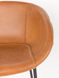 Feston Tresenhocker Kunstleder, 2er-Set in Braun, Detail