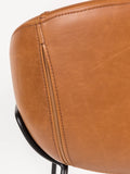 Feston Tresenhocker Kunstleder, 2er-Set in Braun, Detail