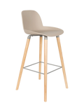 Albert Kuip Barhocker, 2er-Set in Taupe, Ansicht 1