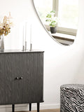 Kimberley Pouf Jacquard, schwarz/weiß Pouf Living Nordic