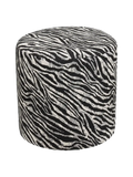 Kimberley Pouf Jacquard, schwarz/weiß Pouf Living Nordic