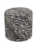 Kimberley Pouf Jacquard, schwarz/weiß Pouf Living Nordic
