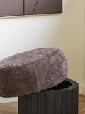 Christchurch Pouf Chenille-Deckel, dunkelbraun, mit Stauraum Pouf Living Nordic