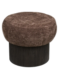 Christchurch Pouf Chenille-Deckel, dunkelbraun, mit Stauraum Pouf Living Nordic