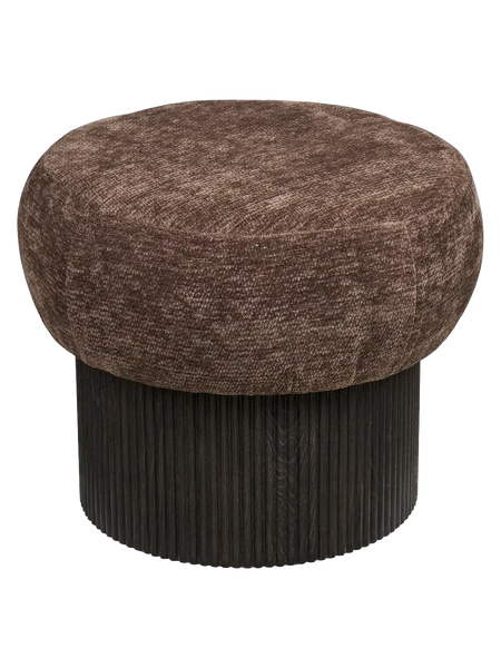 Christchurch Pouf Chenille-Deckel, dunkelbraun, mit Stauraum Pouf Living Nordic