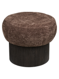 Christchurch Pouf Chenille-Deckel, dunkelbraun, mit Stauraum Pouf Living Nordic