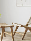 Derby Fußhocker Teak/Polyrattan, natur Hocker Living Nordic