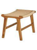 Derby Fußhocker Teak/Polyrattan, natur Hocker Living Nordic