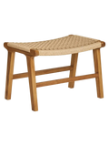 Derby Fußhocker Teak/Polyrattan, natur Hocker Living Nordic