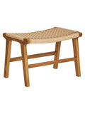 Derby Fußhocker Teak/Polyrattan, natur Hocker Living Nordic