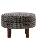 Falkirk Pouf schwarz, braune Beine Pouf Living Nordic