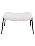 Glasgow Fußhocker Kunstfell, weiß Hocker Living Nordic