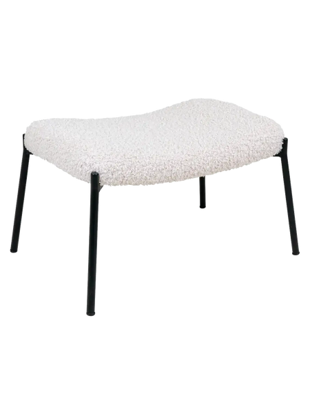 Glasgow Fußhocker Kunstfell, weiß Hocker Living Nordic