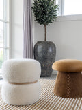 Milford Pouf Teddystoff, weiß Pouf Living Nordic