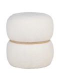 Milford Pouf Teddystoff, weiß Pouf Living Nordic