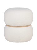 Milford Pouf Teddystoff, weiß Pouf Living Nordic