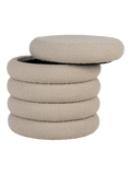 Brooklyn Pouf Bouclé, beige, mit Stauraum Pouf Living Nordic