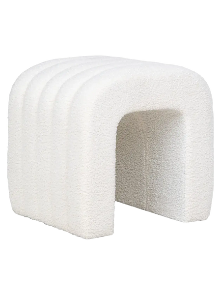 Colma Pouf Teddystoff, weiß Pouf Living Nordic