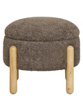 Medas Pouf Bouclé, braun/natur, mit Stauraum Pouf Living Nordic