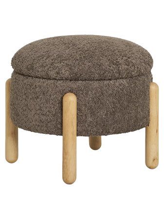 Medas Pouf Bouclé, braun/natur, mit Stauraum Pouf Living Nordic