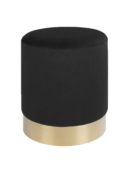Gamby Pouf Samt, schwarz Pouf Living Nordic