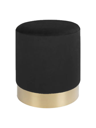 Gamby Pouf Samt, schwarz Pouf Living Nordic