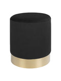 Gamby Pouf Samt, schwarz Pouf Living Nordic