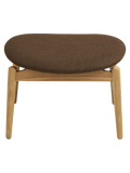 Olvera Fußhocker Eiche/Stoff, natur/brow Hocker Living Nordic