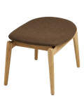 Olvera Fußhocker Eiche/Stoff, natur/brow Hocker Living Nordic