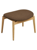 Olvera Fußhocker Eiche/Stoff, natur/brow Hocker Living Nordic