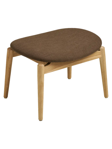 Olvera Fußhocker Eiche/Stoff, natur/brow Hocker Living Nordic