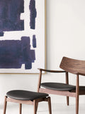 Olvera Fußhocker Eschenholz/PU, dunkelbraun/schwarz Hocker Living Nordic