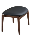 Olvera Fußhocker Eschenholz/PU, dunkelbraun/schwarz Hocker Living Nordic