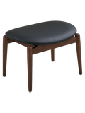 Olvera Fußhocker Eschenholz/PU, dunkelbraun/schwarz Hocker Living Nordic