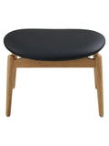 Olvera Fußhocker Eiche/PU, natur/schwarz Hocker Living Nordic