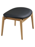 Olvera Fußhocker Eiche/PU, natur/schwarz Hocker Living Nordic