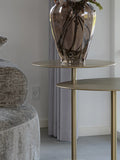 Lecco Beistelltisch Messing/Marmor Beistelltisch Living Nordic