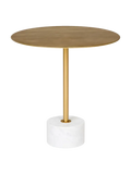Lecco Beistelltisch Messing/Marmor Beistelltisch Living Nordic Ø51x52 cm