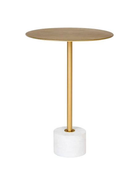 Lecco Beistelltisch Messing/Marmor Beistelltisch Living Nordic Ø41x58 cm