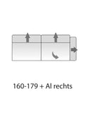 Timesquare – 2-Sitzer mit Armlehne rechts
