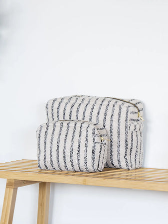 Nador Kulturbeutel 2er-Set, sand meliert Badaccessoire Living Nordic