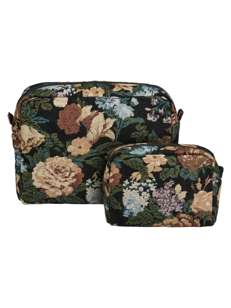 Zoe Kulturbeutel 2er-Set, schwarz meliert Badaccessoire Living Nordic