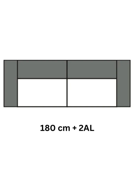 Sofa | High End 2.0 – 2-Sitzer mit 2 Armlehnen - von Candy Polstermöbel online kaufen bei LIVINGforme.